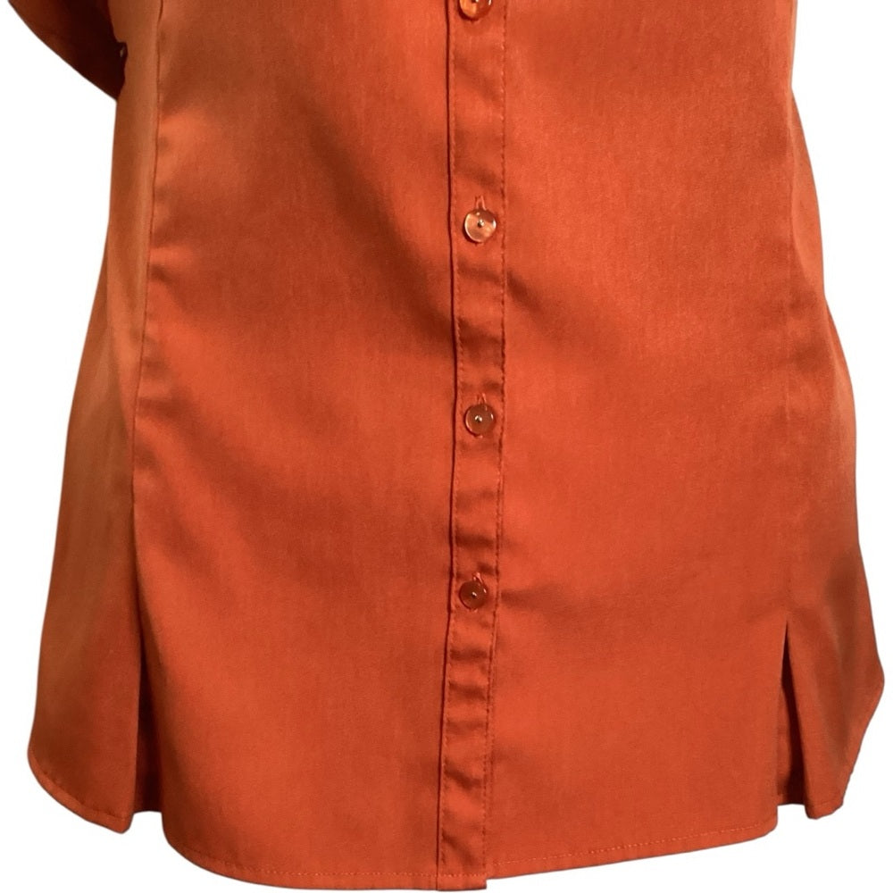 Cato Women's Terracotta Button-Down Shirt, Stretch, Plus Size 22/24 (3X)