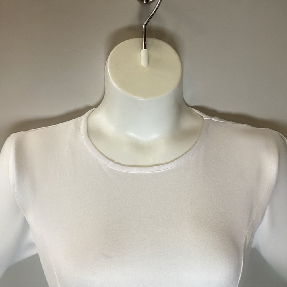 Plus Size, White Fitted Short Sleeve Tie Front T-Shirt, Size 3X