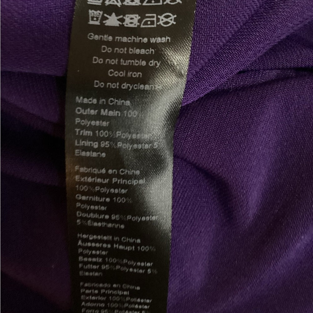 City Chic Deep Purple Ruffle Robe Plus Size 18 (1X)