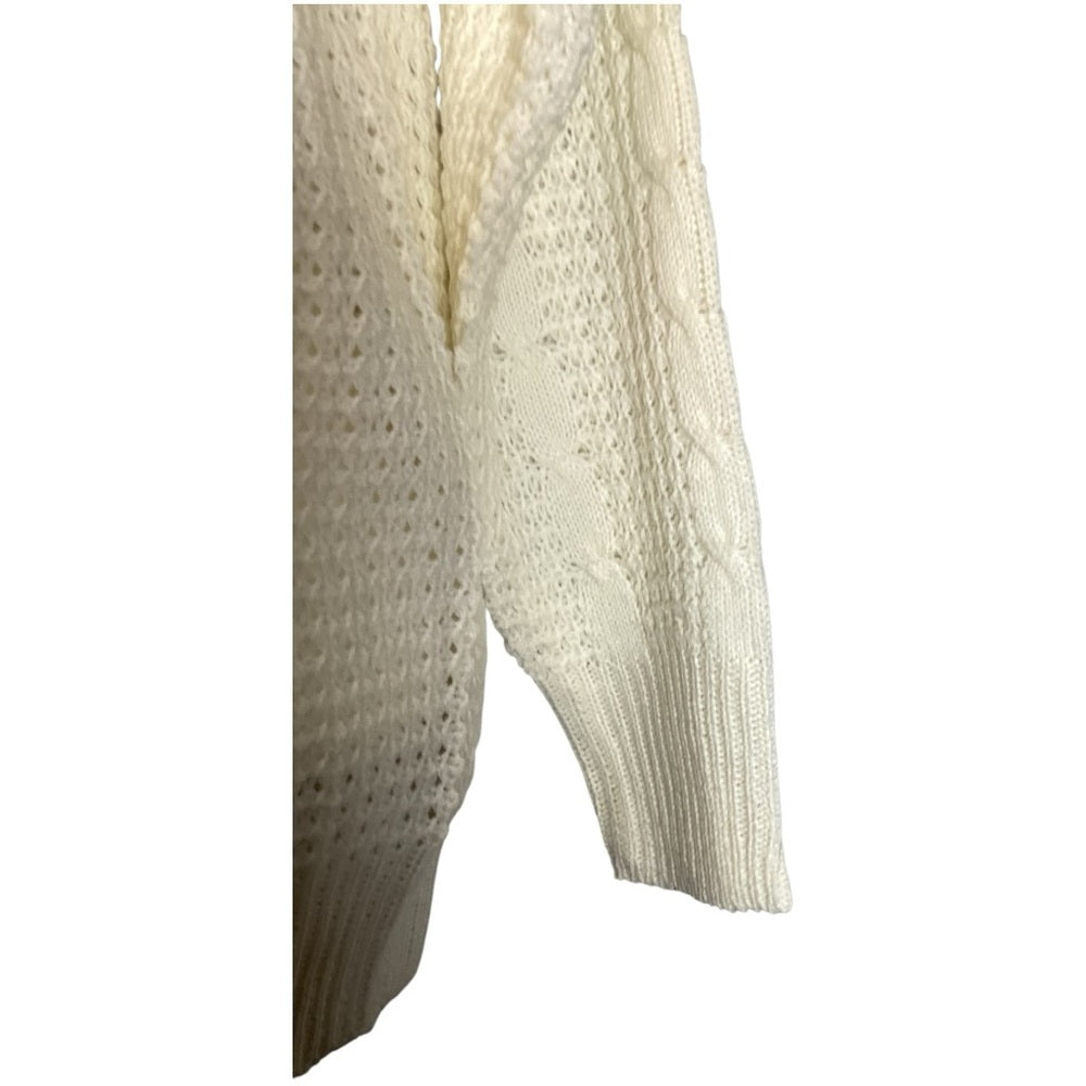 Elegant Cream Sweater for Women, Plus Size 1X