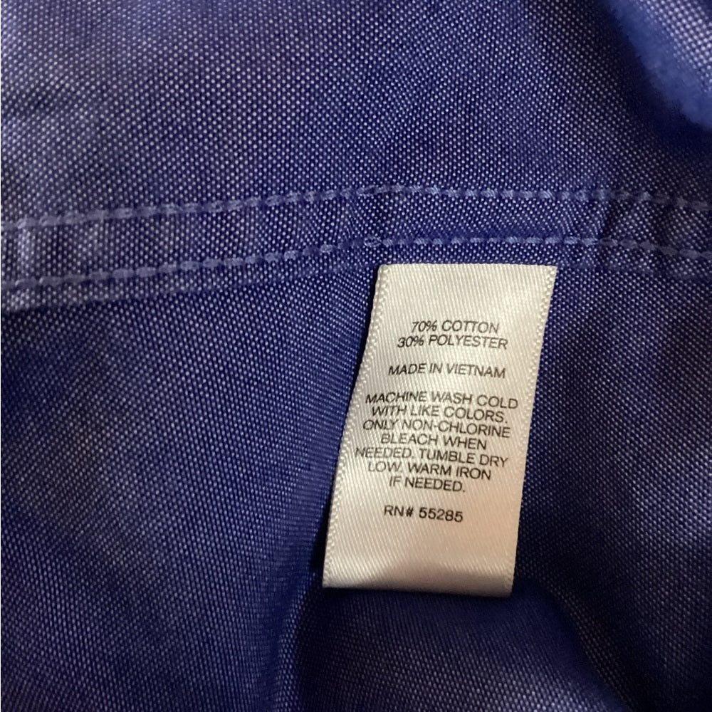 Express Vibrant Blue Casual Button-Down Shirt, Size Medium Fitted