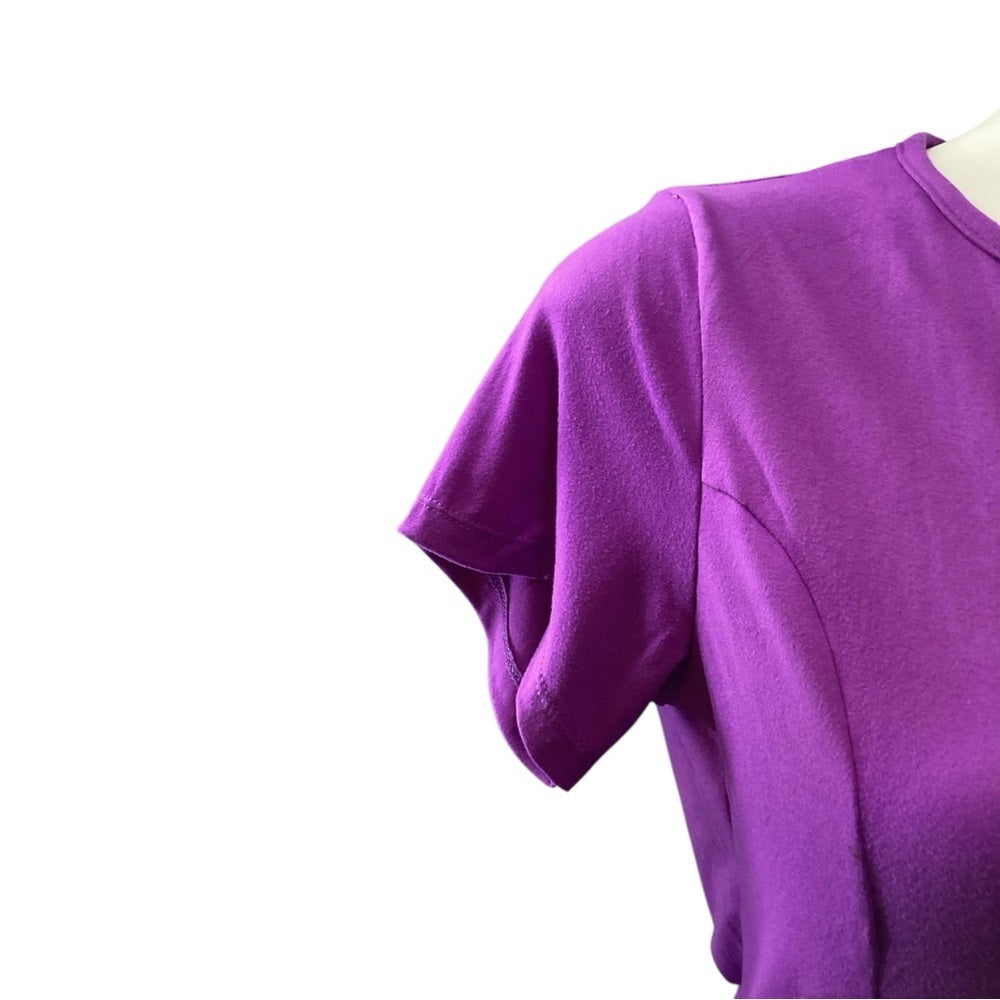 Plus Size. Vibrant Purple Short Sleeve Top, 4X