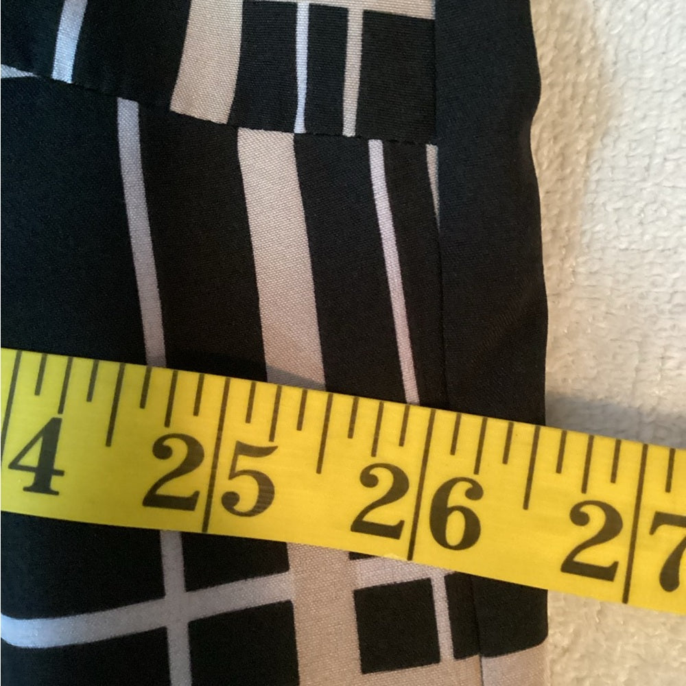 Susan Graver Black and White Checkered Button Down Shirt Size 2X