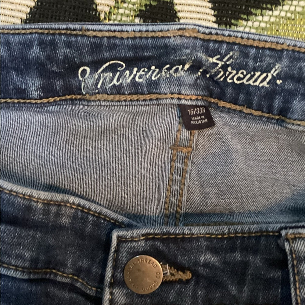 Plus Size Universal Thread Blue Skinny Jeans with Stretch Size 16/33R
