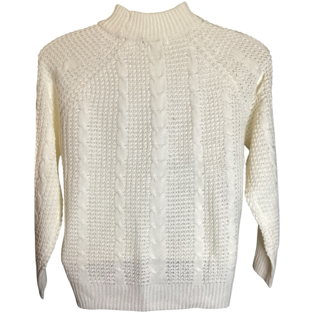 Elegant Cream Sweater for Women, Plus Size 1X