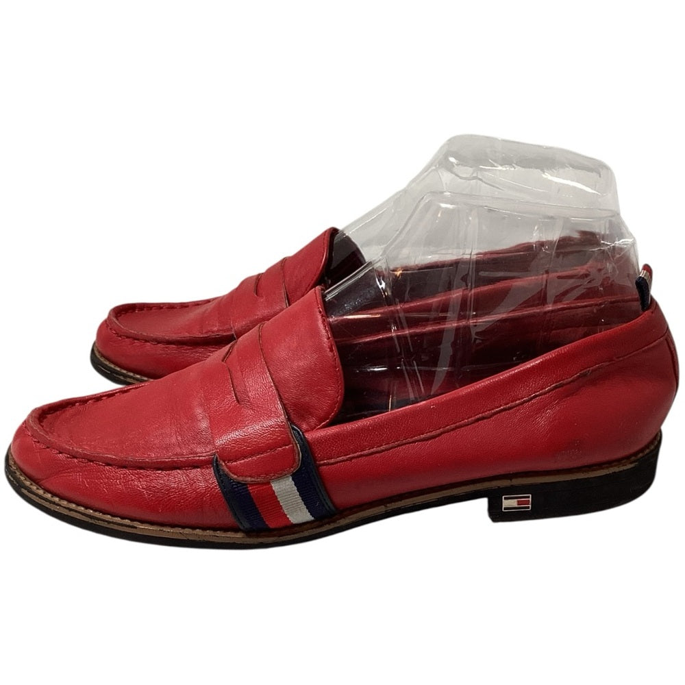 Tommy Hilfiger Red Leather Flats
