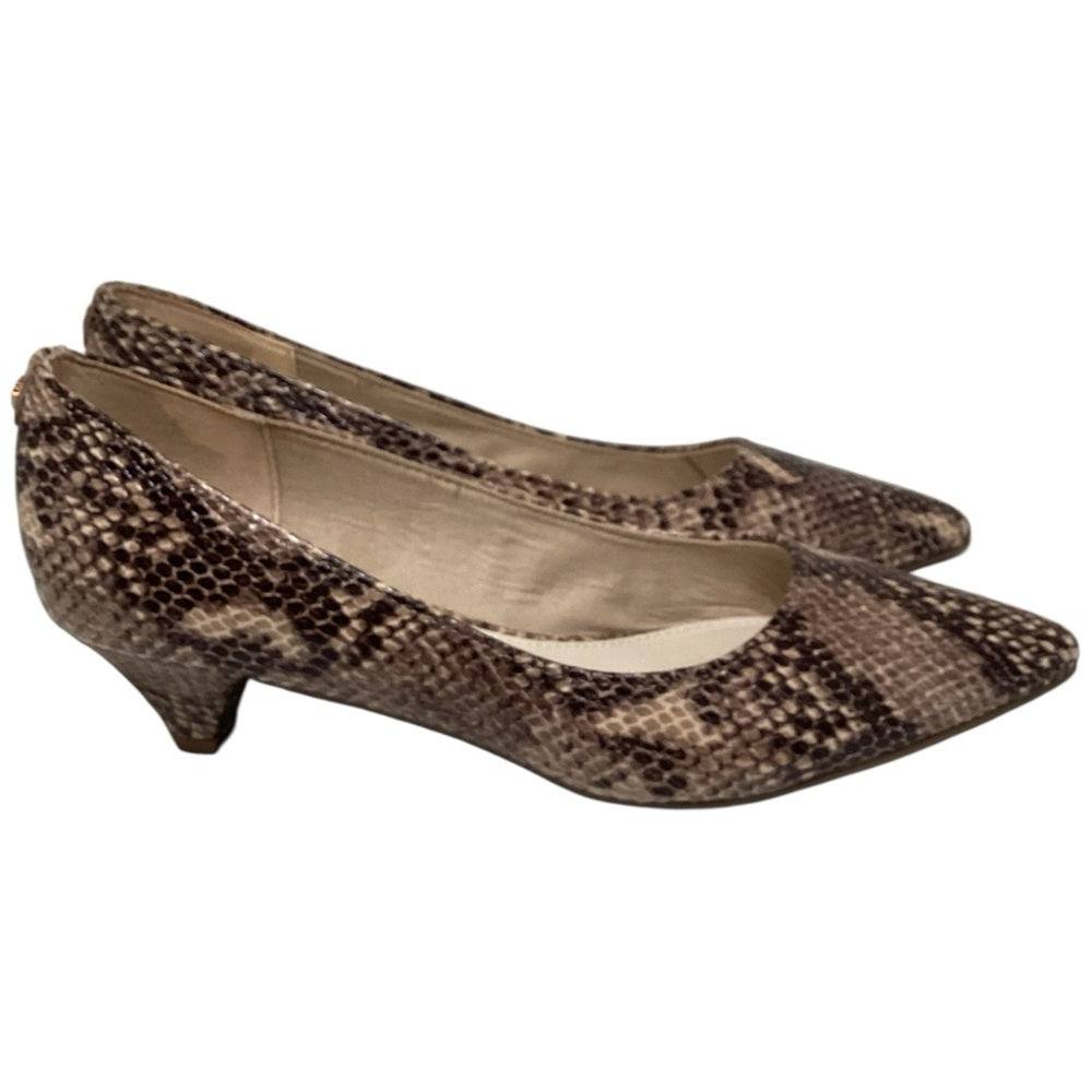 Anne Klein Snake Print Heels - Brown