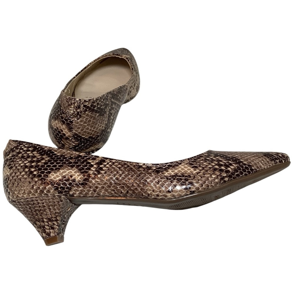 Anne Klein Snake Print Heels - Brown