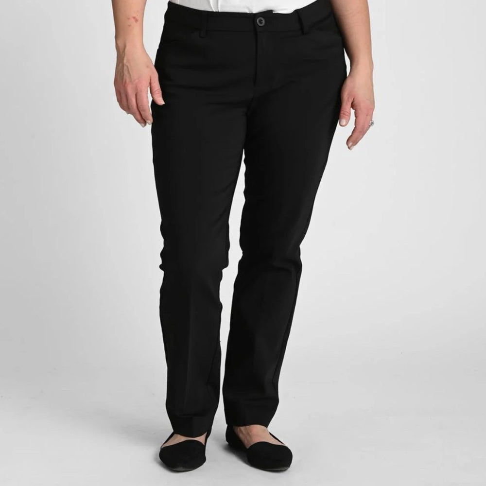 CJ Banks Classic Black Straight Leg Pants, Plus Size 28W