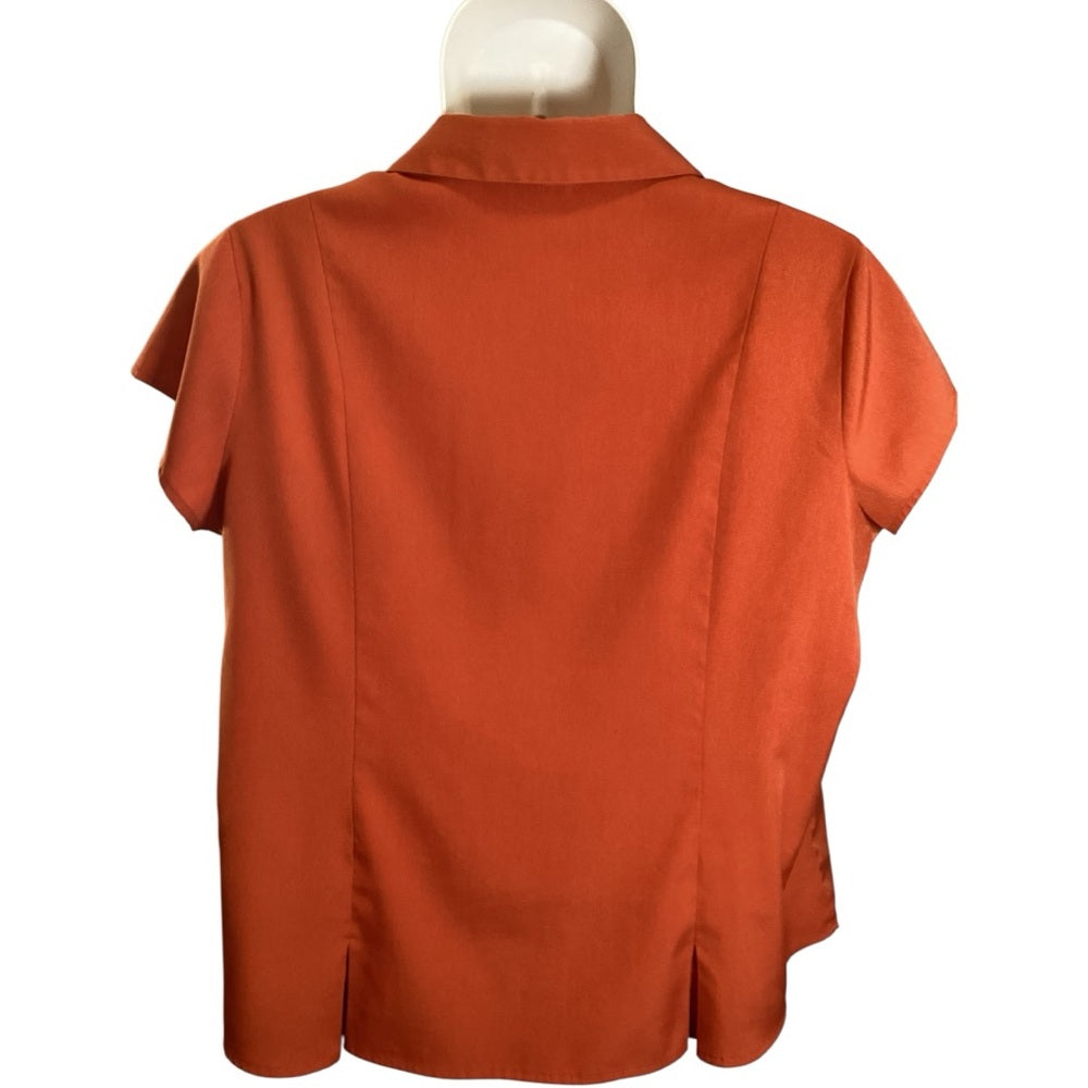 Cato Women's Terracotta Button-Down Shirt, Stretch, Plus Size 22/24 (3X)
