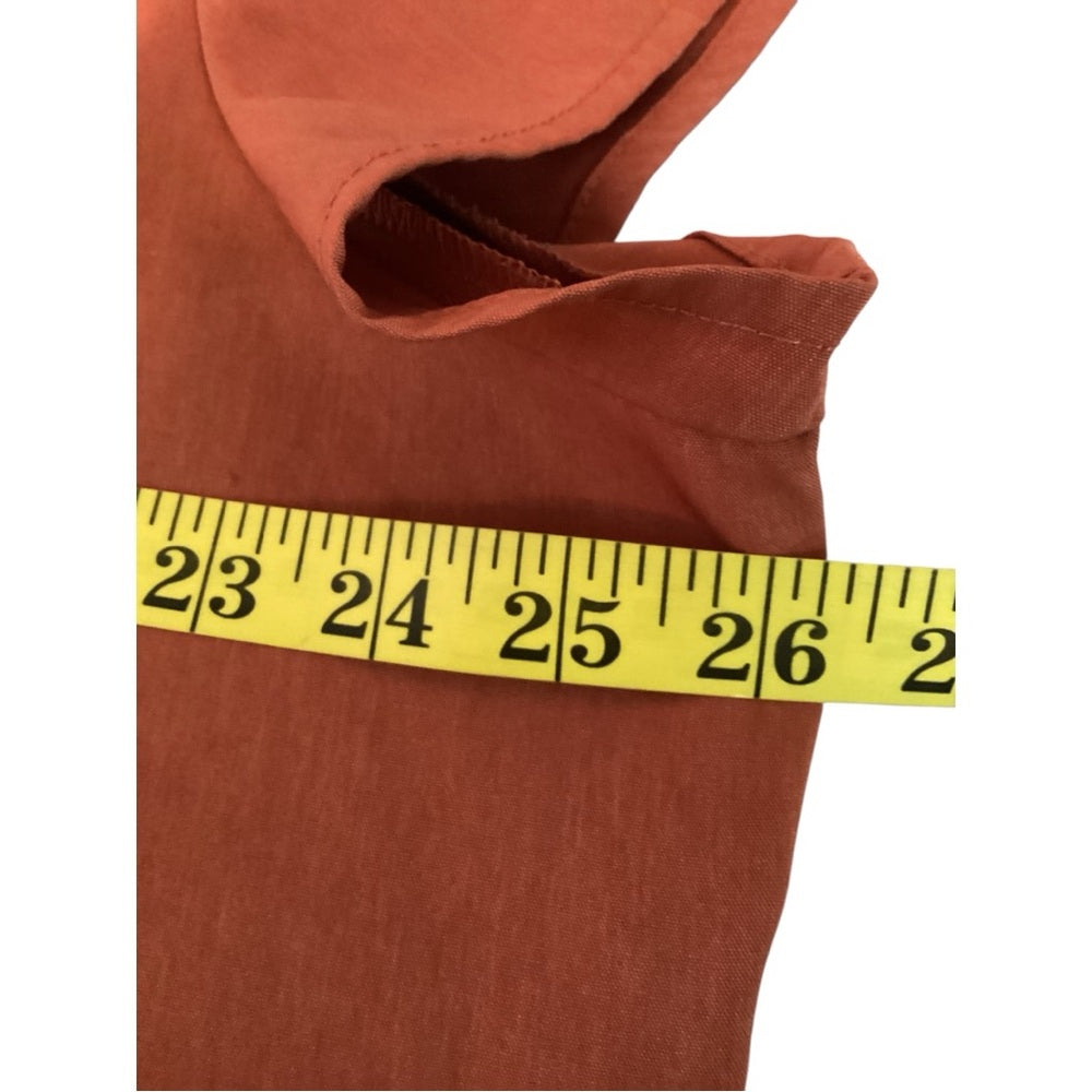 Cato Women's Terracotta Button-Down Shirt, Stretch, Plus Size 22/24 (3X)