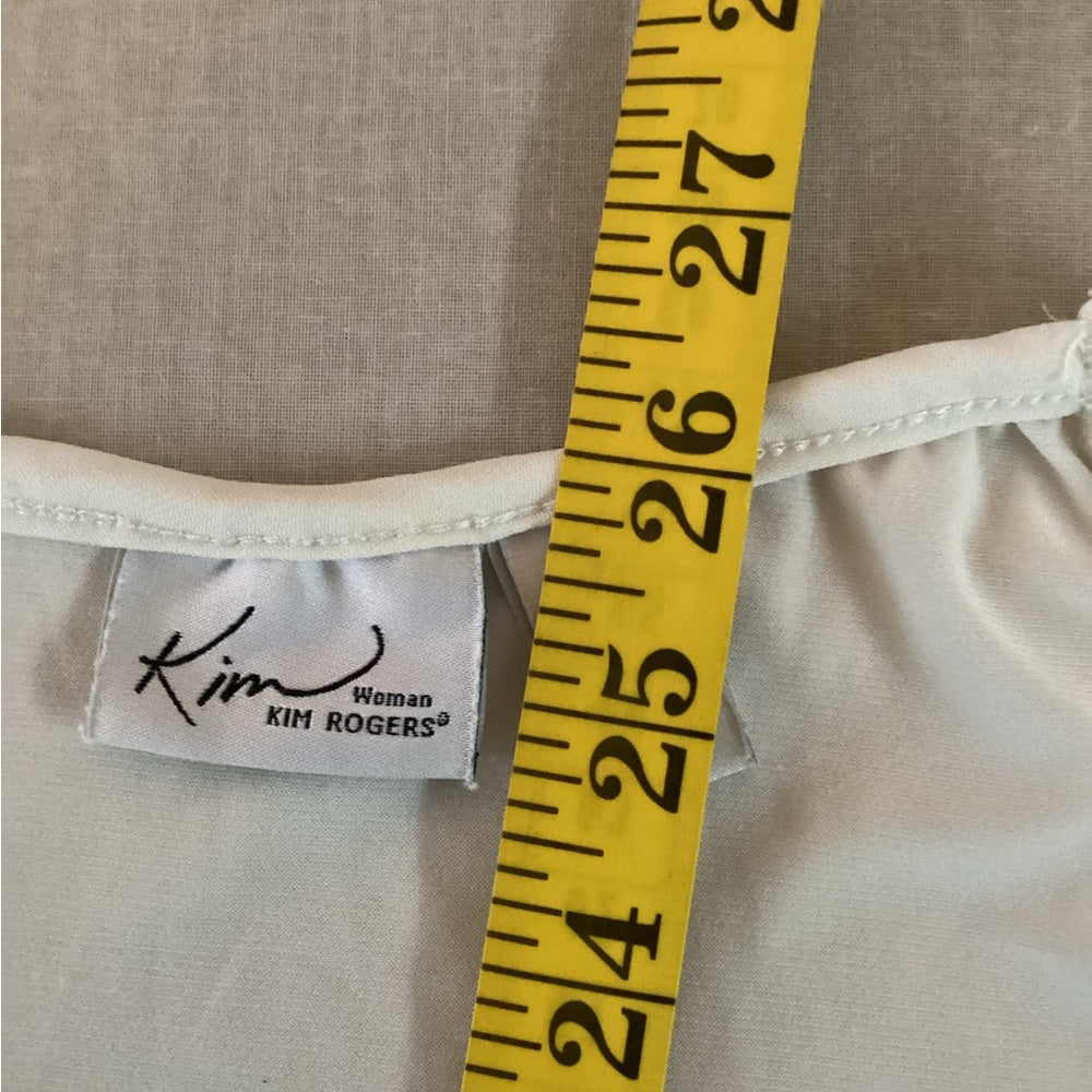 Kim Rogers White Layered Ruffle Blouse, Plus Size 2X