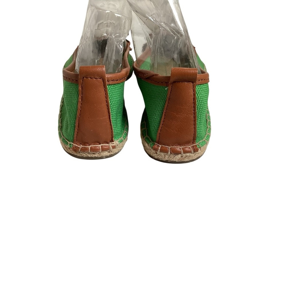 Michael Kors Green and Brown Espadrille Flats, Size 8.5