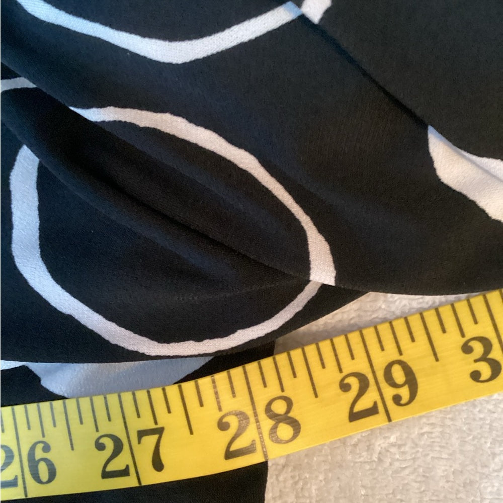 Susan Graver Black and White Circle Print Tunic, Size 3X