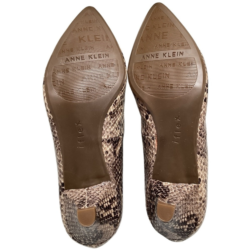Anne Klein Snake Print Heels - Brown