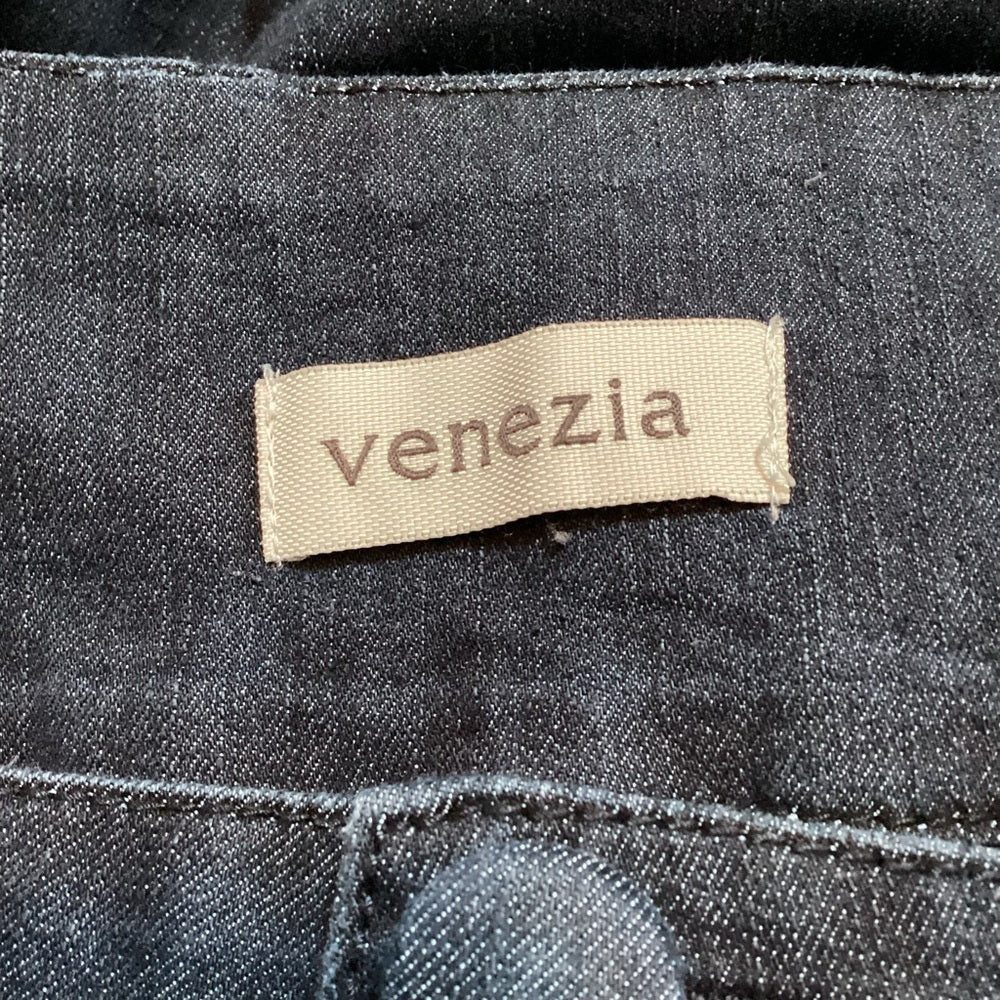 Venezia Navy Flare Jeans, Wide Leg, Stretch, Plus Size 28