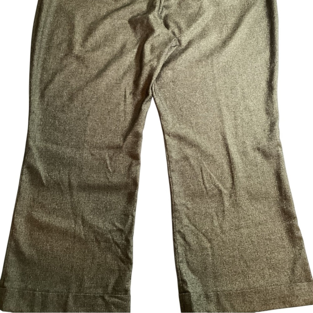 Lane Bryant Tan Flare Trousers, Stretch, Plus Size 28