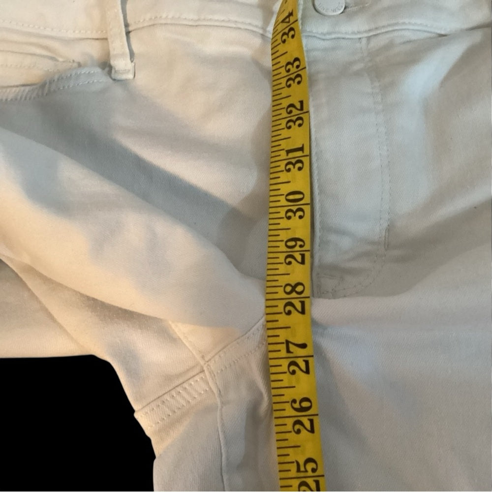 Nine West Women's Straight Leg Jeans in Cream, Plus Size 18