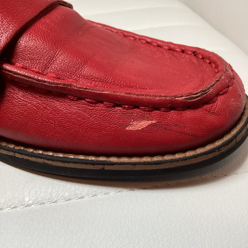 Tommy Hilfiger Red Leather Flats