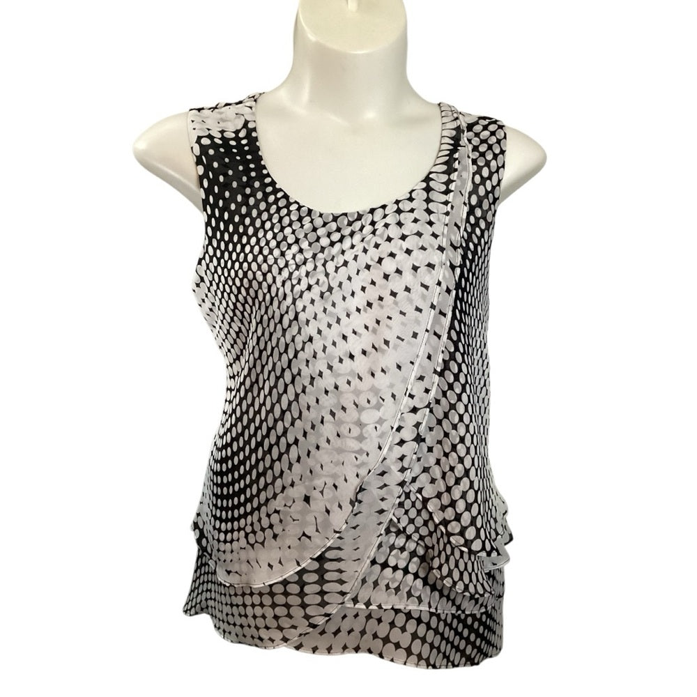 Cato Monochrome Patterned Tank Top, Plus Size 22/24, 3X