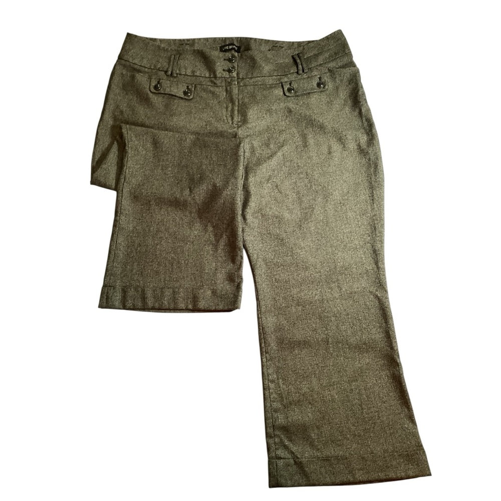Lane Bryant Tan Flare Trousers, Stretch, Plus Size 28