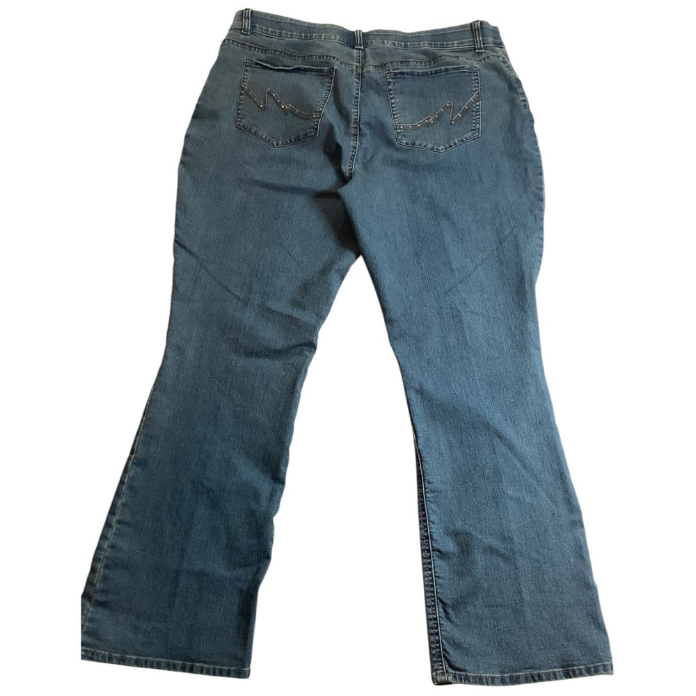 Riders by Lee Classic Blue Boot Cut Jeans, Stretch, Plus Size 20W