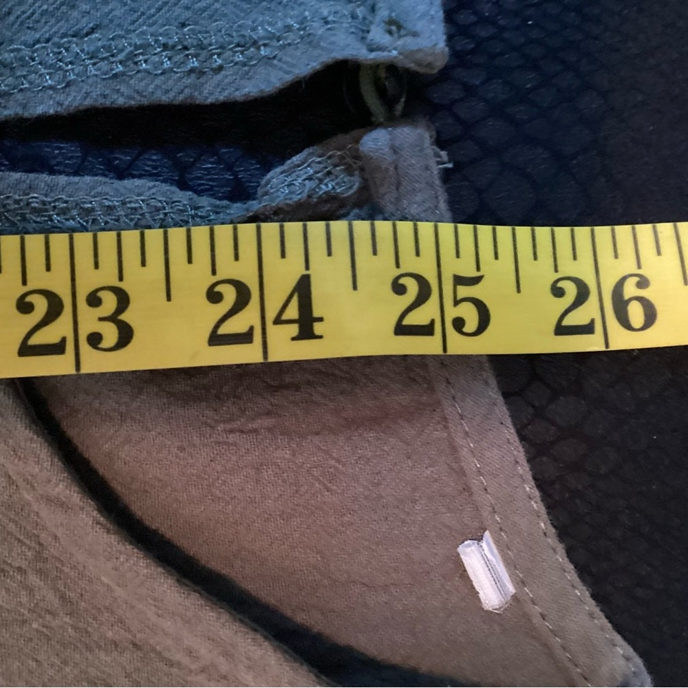 Olive Sleeveless Tiered Blouse, Stretch, Plus Size 2X