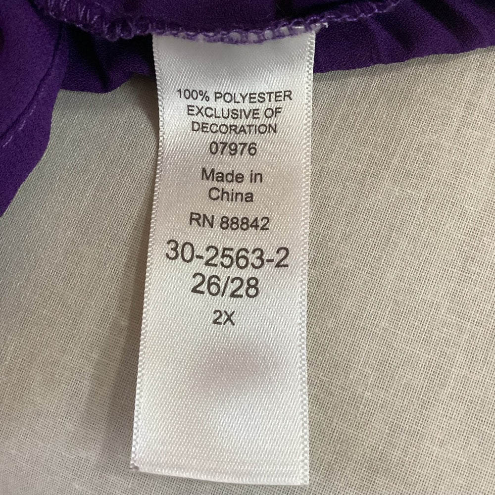 Woman Within Violet Studded Blouse, Plus Size 2X