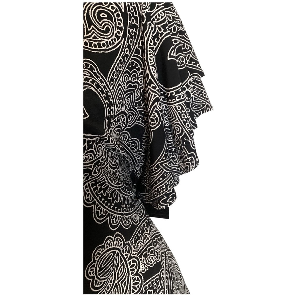 Liz Claiborne Black and White Paisley Blouse