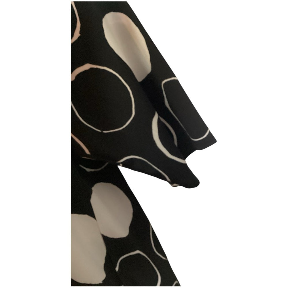 Susan Graver Black and White Circle Print Tunic, Size 3X
