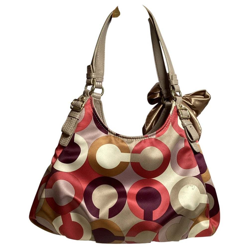 Coach Coral and Gold Shoulder Bag Set