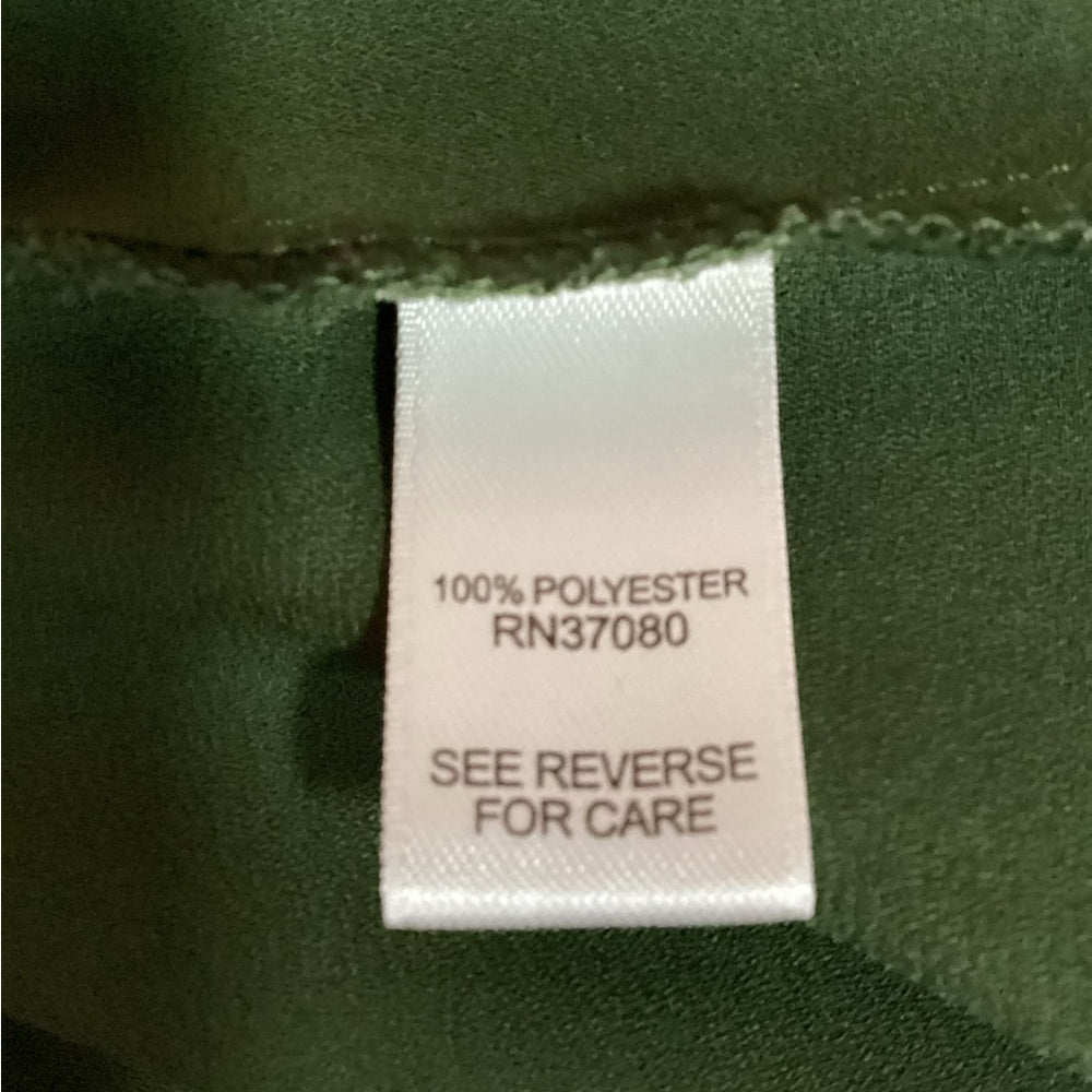 Cato Olive Green Button-Front Blouse Plus Size 4X