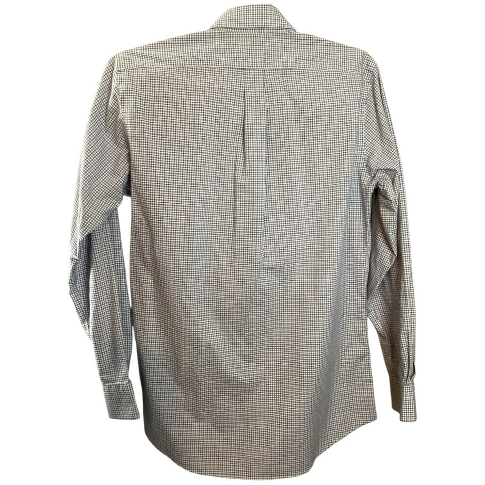 Ralph Lauren Men's Checkered Button-Down Shirt, 15.5 Neck 34/35, Slim Fit