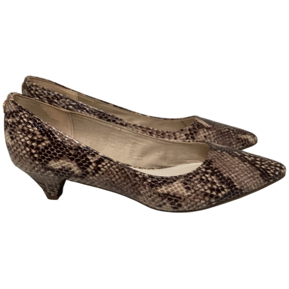 Anne Klein Snake Print Heels - Brown