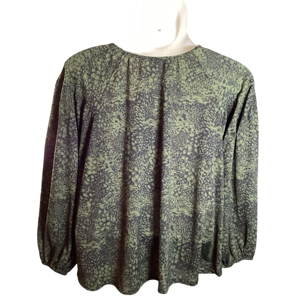 Ava & Viv Green Textured Blouse, Stretch, Plus Size 2X