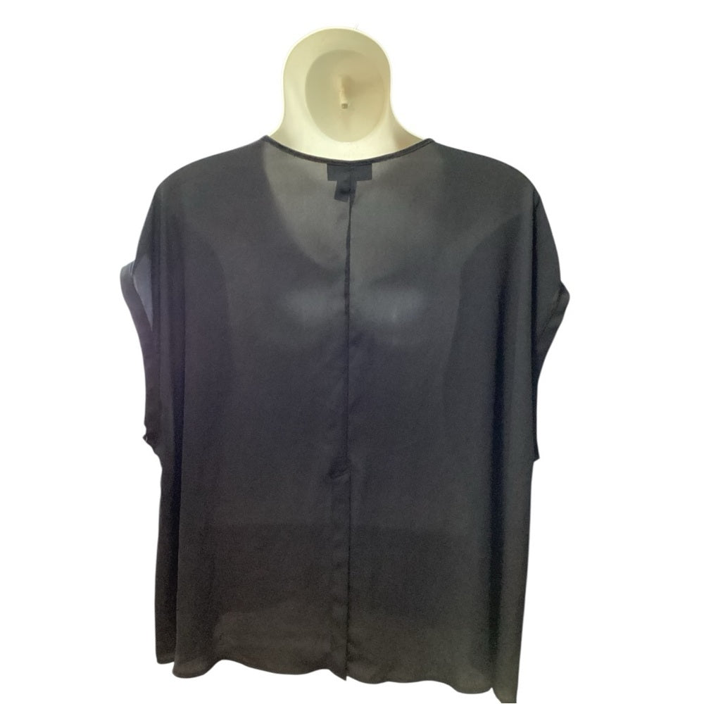 Plus Size, Lane Bryant Sleeveless Black and Silver Blouse, Size 26/28
