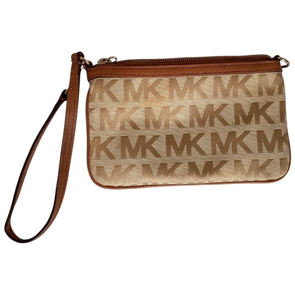 Michael Kors Beige Signature Tote with Pouch, Preloved