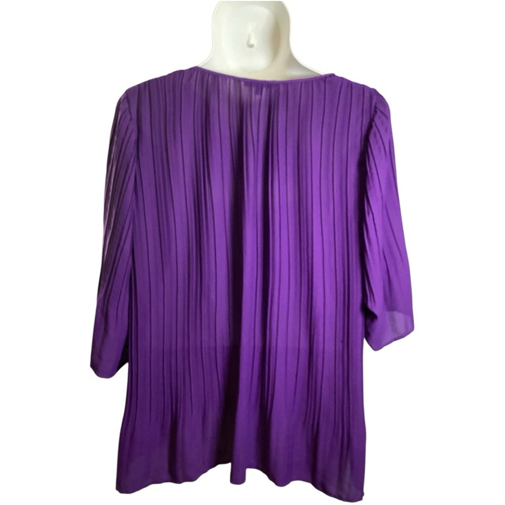 Woman Within Violet Studded Blouse, Plus Size 2X