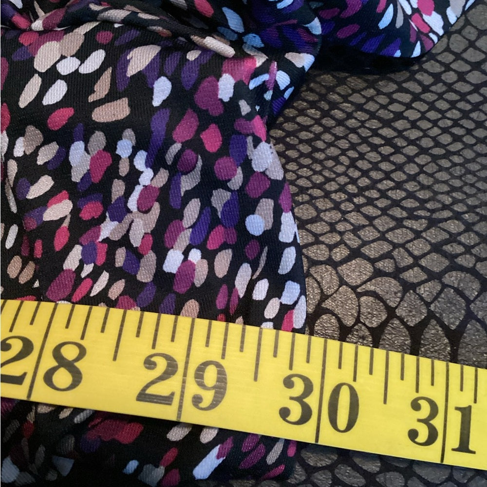 Chic Purple Patterned Blouse, Plus Size 3X