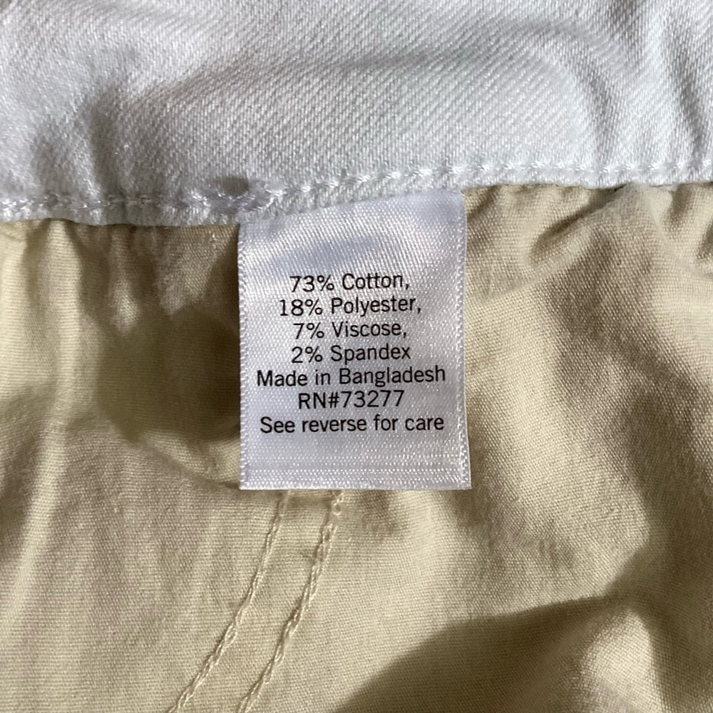 Nine West Women's Straight Leg Jeans in Cream, Plus Size 18