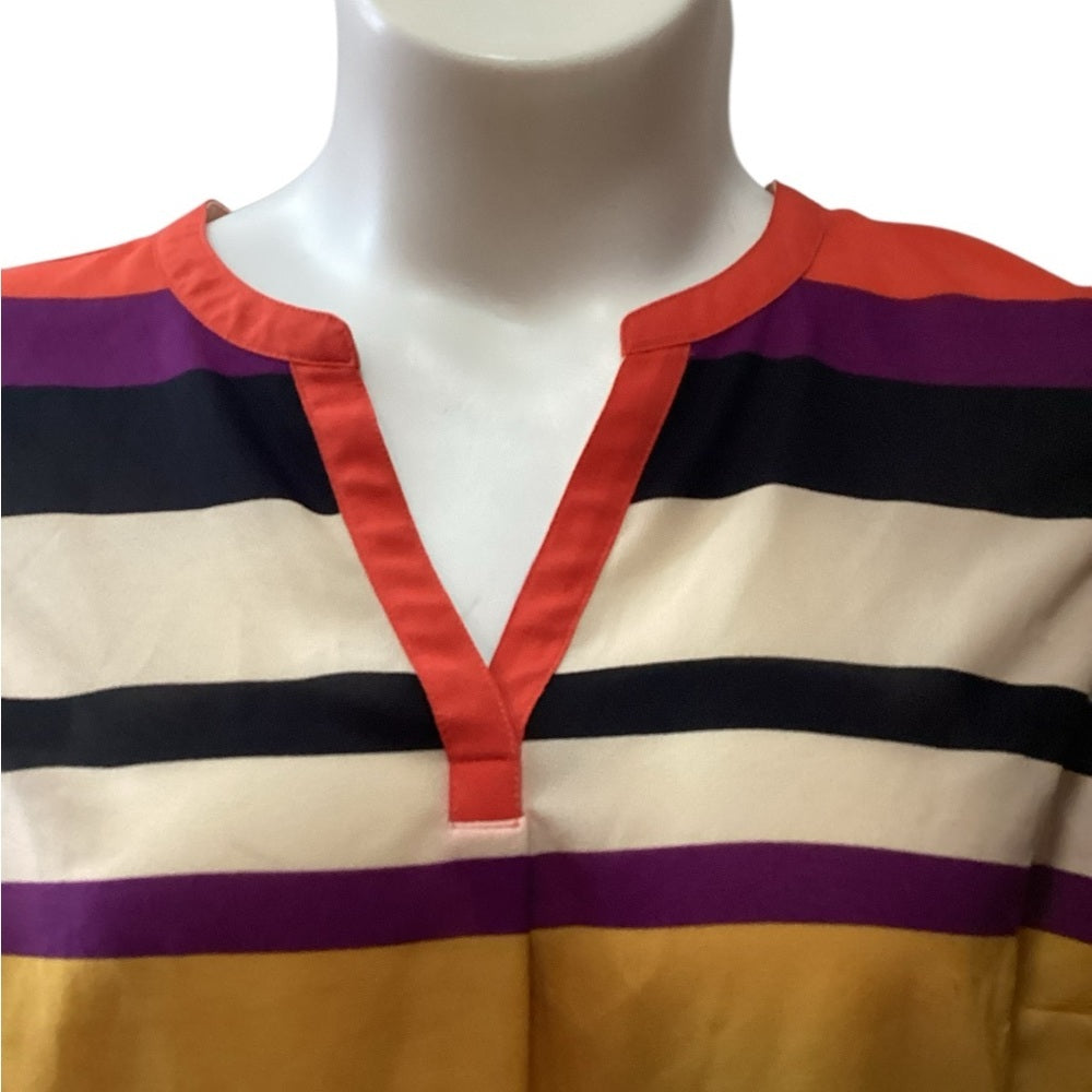 Plus Size, Liz Claiborne Red and Black Sleeveless Blouse Relaxed Fit, 3X