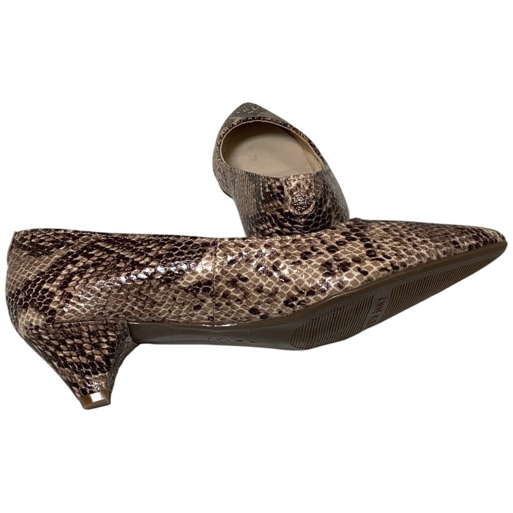 Anne Klein Snake Print Heels - Brown