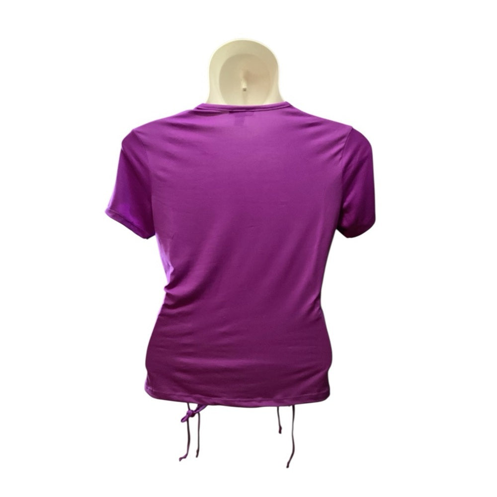 Plus Size. Vibrant Purple Short Sleeve Top, 4X