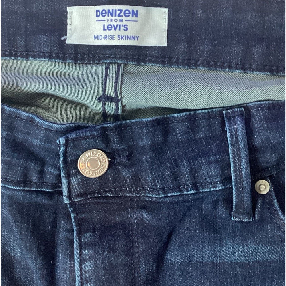 Denizen from Levi's Dark Indigo Skinny Mid Rise Jeans Plus Size 18