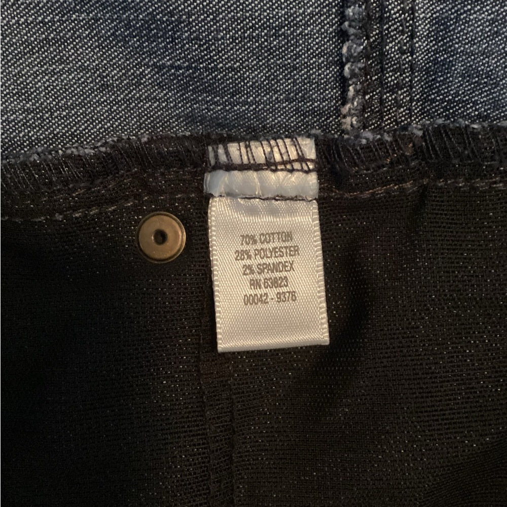 CJ Banks Classic Blue Straight Leg Jeans, Petite, Stretch, Plus Size 28