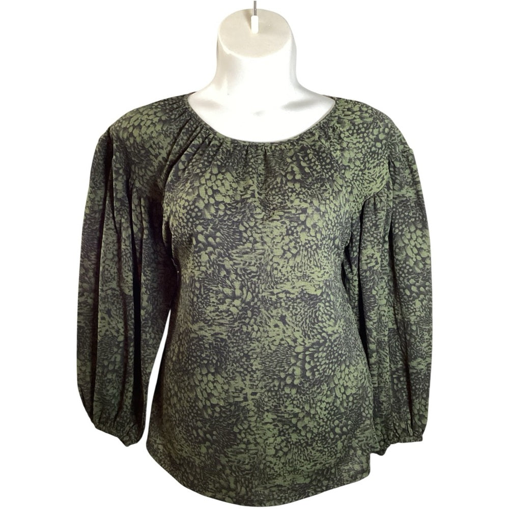Ava & Viv Green Textured Blouse, Stretch, Plus Size 2X