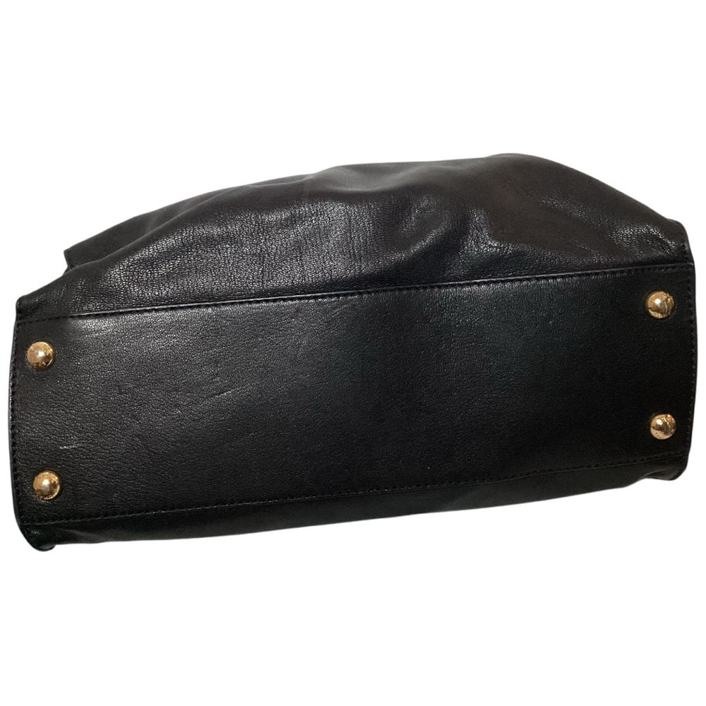 Michael Kors Black Shoulder Bag with Gold Chain and Polka Dot Bow