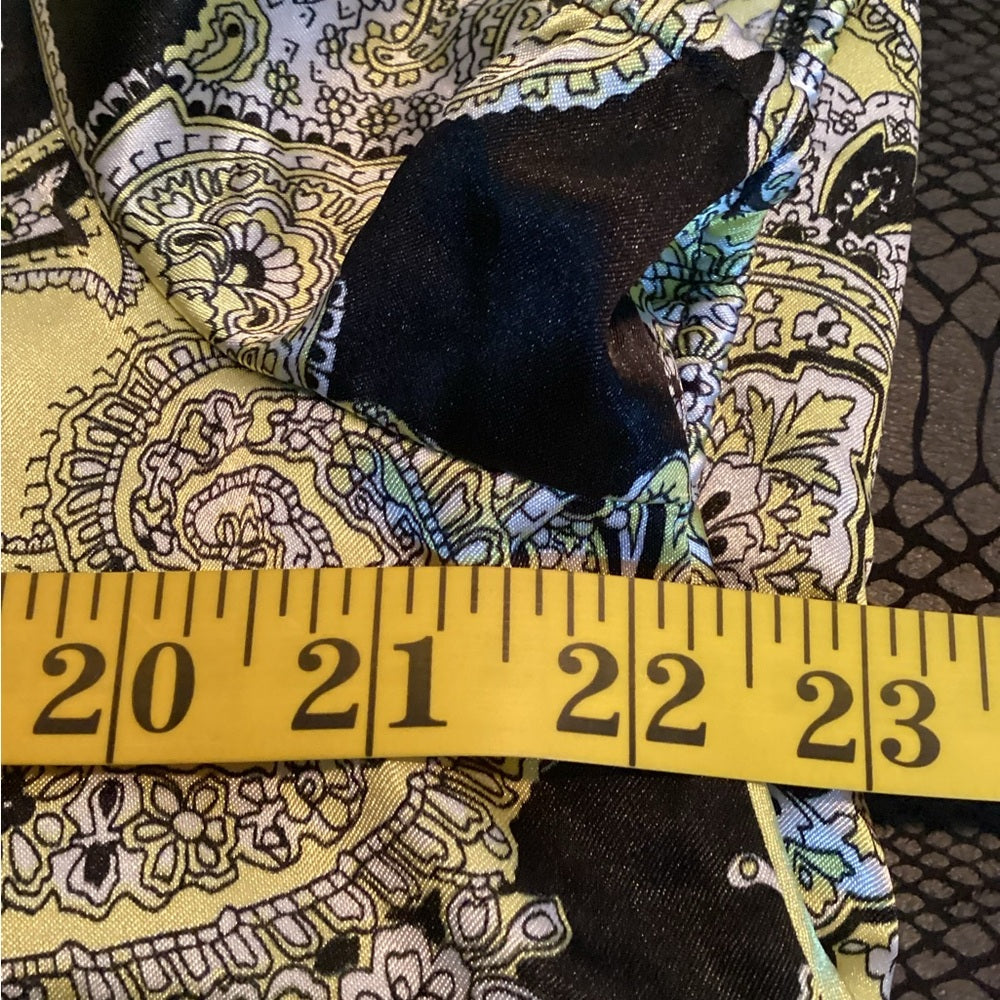 Cato Black and Yellow Paisley Button-Up Blouse, Plus Size 18/20, 2X