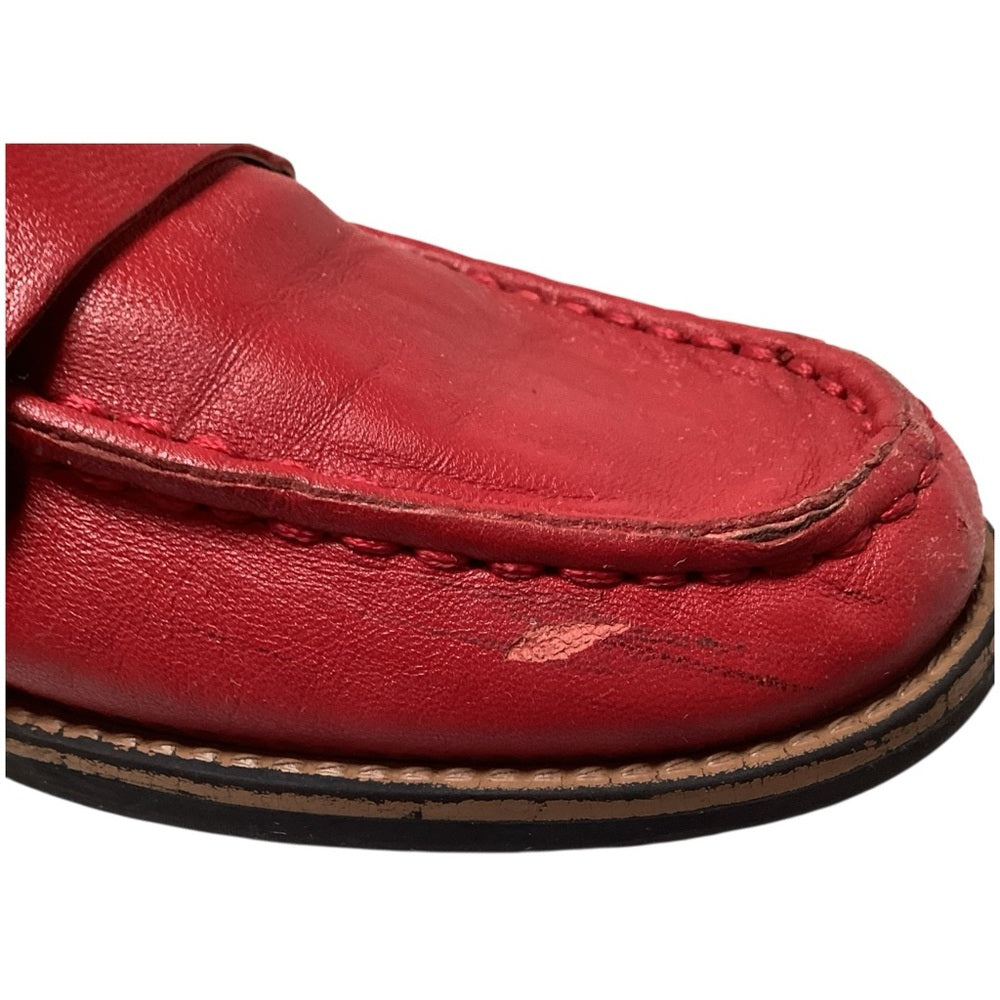 Tommy Hilfiger Red Leather Flats