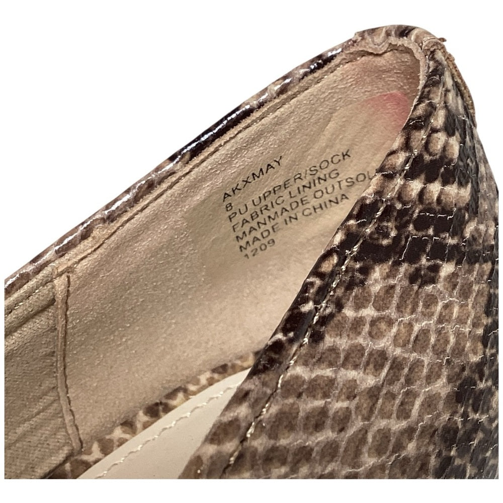 Anne Klein Snake Print Heels - Brown